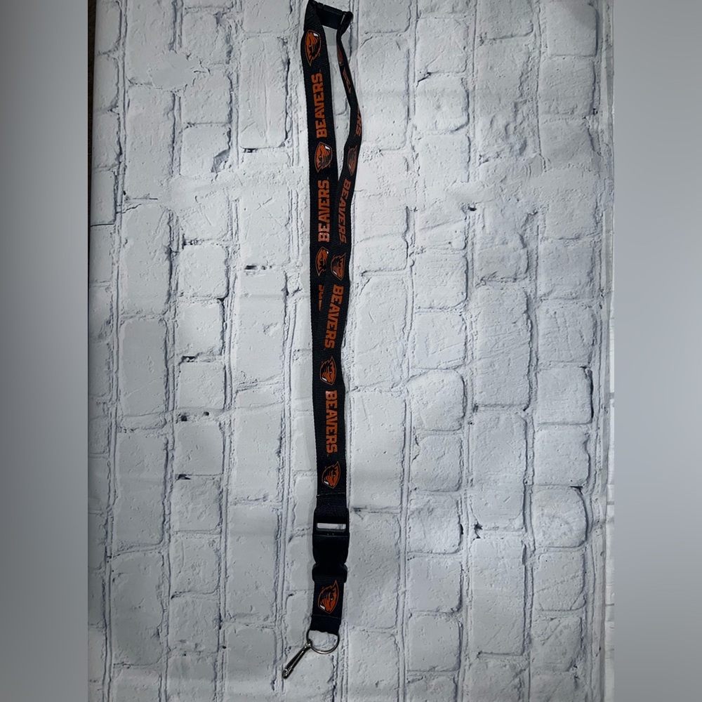 Black and Orange Beavers Lanyard